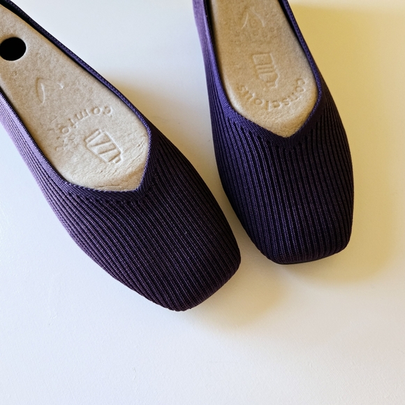 VIVAIA Women's Square-Toe V-Cut Flats (Margot 2.0) Eggplant Size EUR 39 US 8 - Picture 10 of 16